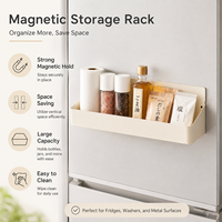 Étagère de rangement magnétique polyvalente en acier inoxydable, panier de réfrigérateur robuste pour l'organisation de la cuisine