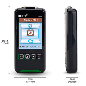 Testeur de batterie intelligent DUOYI DY222 12V/24V avec analyseur numérique et écran couleur de 3,2 pouces pour voiture/camion/moto/SUV/bateau - Product Image 2