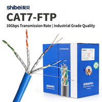 Cable FTP CAT7 Estable de 600MHz, 10Gbps, 23AWG, Cable LAN de Cobre Puro para Computadora, Cable Ethernet Cat 7, Cable LAN Cat7
