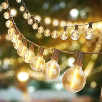Guirlande lumineuse LED G40 pour extérieur, 30 pieds, étanche, blanc chaud, décoration de patio et de jardin, ampoules à brancher