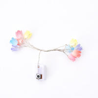 Guirlande lumineuse à piles Owl, 1 m, 10 LED, fil de cuivre, indice de protection IP20, blanc chaud, pour décorations de Noël, de mariage et de fête, argent