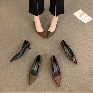 Nuove Scarpe <span class=keywords><strong>Eleganti</strong></span> da Donna Autunno Inverno 2026 con Stampa Leopardata, Tacco Basso a Spillo, Punta Affusolata, Versatili per Ufficio e Pendolarismo - Product Image 4