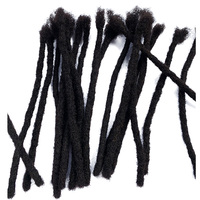 Extensions de Dreadlocks au Crochet Fait Main en Cheveux Humains 100% Naturels Doux, Crépu Frisés Style Afro Colorés de 4,6 cm - Vente en Gros