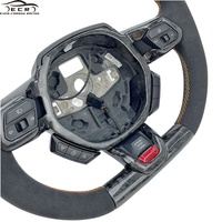 Ever-Carbon Racing ECR Volant privé en cuir suédé forgé en fibre de carbone pour Lamborghini Huracan