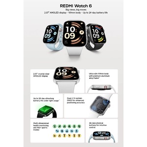 REDMI <b>Watch</b> 6 2.07 AMOLED GLOBAL VERSION Up to 24 Days Battery Life By FedEx - Product Image 6