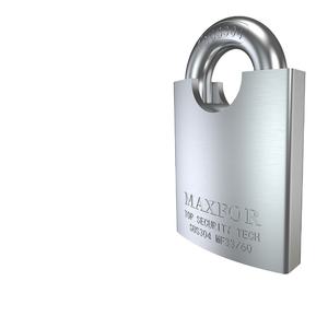 YH1118 Candado de hierro de haz medio envuelto en arco de 2 teclas cromado brillante plateado - Product Image 3