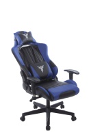 Chaise de Gaming Économique en Stock à Prix Réduit, Chaise de Gaming Bleue Abordable avec Appui-Tête et Coussin Lombaire