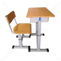Prix d'usine Bureau et chaise d'école Bureau d'étude Chaise d'école avec hauteur réglable Flexible