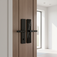 Cerradura Inteligente Tuya Ttlock de Aluminio con Huella Dactilar Biométrica, WiFi, Digital, para Puerta de Madera, con Batería y Tarjeta de Memoria para Uso Doméstico