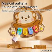 Oem Odm Service Cute Cartoon Animal Monkey Baby Soothing Toys Set Electric Educational Animal Piano Keyboard for Wholesale
