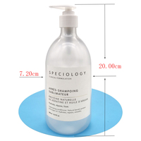 Prix d'usine, flacon pompe vide personnalisé de 500 ml en plastique PET mat pour shampooing, gel douche, lotion, pour soins personnels