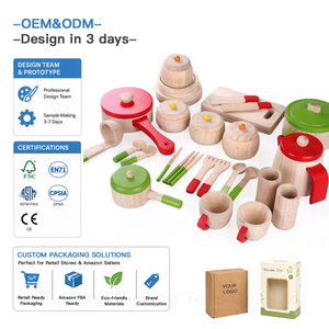 Juego <span class=keywords><strong>de</strong></span> <span class=keywords><strong>Cocina</strong></span> <span class=keywords><strong>de</strong></span> Madera para Niños, Juguete Educativo Montessori para Cortar Verduras y Preparar Ensaladas, Venta al por Mayor con MOQ Bajo y Personalización OEM - Product Image 1