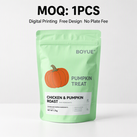Sachet refermable personnalisé imprimé, de qualité alimentaire, pour snacks, noix, friandises pour animaux de compagnie