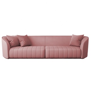 Canapé en cuir blanc avec fond en fer, mobilier de salon, <span class=keywords><strong>marque</strong></span> à la mode <span class=keywords><strong>italienne</strong></span>, design moderne - Product Image 3