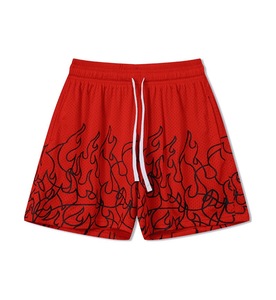 Celana basket Retro uniseks dan dewasa, setelan kustom dewasa, celana pendek basket bordir jaring ganda, kantong bersirkulasi ukuran besar anti-bakteri musim panas - Product Image 6