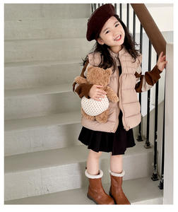 <span class=keywords><strong>Gilet</strong></span> en dentelle pour enfants printemps/hiver Veste en coton pour filles Veste chaude en coton rembourrée pour <span class=keywords><strong>gilet</strong></span> bébé fille - Product Image 5