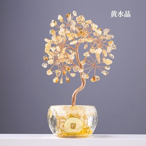 <b>Crystal</b> Money <b>Tree</b> With Coins And <b>Crystal</b> Chips Round Base Home Decoration Desktop Ornament - Product Image 3