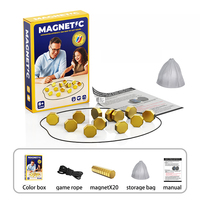 Jeu d'échecs magnétique avec cordon réglable amélioré et grandes pierres magnétiques durables, jeu de société éducatif pour enfants