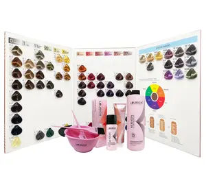 Libro gráfico personalizado de color de cabello OEM de marca, crema de color de cabello de uso profesional, tinte permanente para el cabello