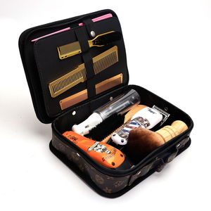 Portable Multi-Functional PU <b>Hairdressing</b> Tool Storage Bag Electric Clipper Scissor Barber <b>Case</b> Zipper Closure Cosmetic Bag <b>Case</b> - Product Image 5