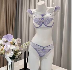 Pure Desire Sexy Back Bra Suit Large Parammary Anti-Saging Low-Rise Bikini sólido Correas ajustables con logotipo diseñado <span class=keywords><strong>para</strong></span> mujeres - Product Image 1