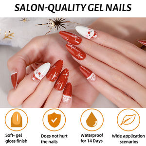Autocollants pour ongles en gel 3D de Noël sans cuisson, sans UV, pour la décoration de Noël - Product Image 6