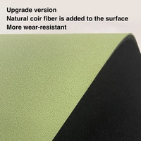 Pliable en fibre de coco Écologique tapis de fitness pilates de yoga grande salle de gym pu caoutchouc naturel épais tapis de yoga antidérapant logo personnalisé