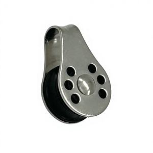 스테인리스 스틸 316 해양용 와이어 로프 볼 베어링 트리플 나일론 스위블 풀리 블록 6x22mm 카약 요트 보트 하드웨어 액세서리 - Product Image 3