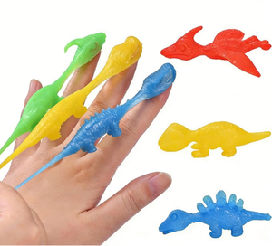Slingshot à doigts en forme de dinosaure, jouet anti-stress créatif et amusant pour soulager le stress, avec fonction de pression murale collante, en forme de dinosaure - Product Image 6