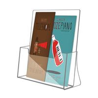 Support de documentation en acrylique de qualité supérieure 8,7 x 3 x 9,2 pouces, présentoir transparent pour prospectus, menus et catalogues de bureau