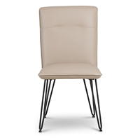 Chaises de salle à manger modernes en métal pour table à manger, chaises de salle à manger nordiques en cuir pour restaurant et cuisine