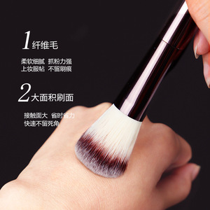 Hg Blush Brush Synthetic Fibers 39mm Aluminum Handle <b>Makeup</b> Tool For Powder Contouring - Product Image 2