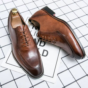 New British Luxury Handcrafted Men's Oxford Leather <b>Waterproof</b> Evergreen Closed <b>Slip</b>-<b>On</b> Formal <b>Shoes</b> Wedding Office Professional - Product Image 6