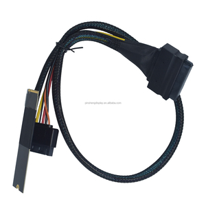 Adaptador PCIe 5,0 M.2 a U.2 1,6 pies (50cm) Cable NVMe SSD con salida izquierda de 15 pines Material de cobre Accesorios de computadora en stock - Product Image 3