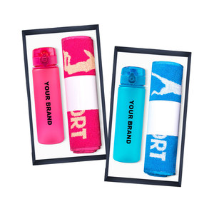 Promotionnel sport bouteille d'eau <span class=keywords><strong>serviette</strong></span> ensemble boîte-cadeau retour anniversaire mariage cadeau hommes coffrets Logo personnalisé vote élection Souvenir - Product Image 1