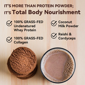 グラスフェッドチョコレートホエイプロテインパウダーコラーゲン成人向け筋肉増強スムージーハラール認証1回分あたり57g（非対象者向けではありません） - Product Image 3