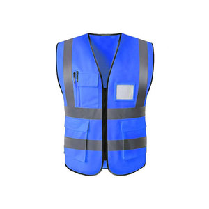 Gilet <span class=keywords><strong>de</strong></span> sécurité <span class=keywords><strong>de</strong></span> classe 2 à 4 poches, fermeture éclair noire, haute visibilité, <span class=keywords><strong>veste</strong></span> <span class=keywords><strong>de</strong></span> sécurité pour la construction, Colete Refletivo avec logo - Product Image 6