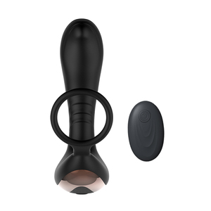 Juguetes anales vibradores de silicona 2 en 1 para adultos, Control remoto, tapón Anal, entrenador, masajeador de silicona suave - Product Image 2