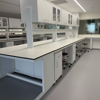 Banc de laboratoire en acier à structure modulaire, table de laboratoire étanche, banc de laboratoire pour étudiants à structure en acier