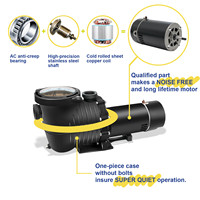 Pompe de circulation électrique 2 HP pour piscine, basse pression, logo personnalisé pour piscines résidentielles et commerciales