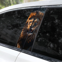 Autocollant de montant B de voiture Micora personnalisable et étanche, motif animal, décalcomanie décorative en vinyle pour porte, accessoire de véhicule DIY