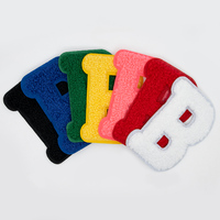 Patchs en chenille multicolores à thermocoller pour serviettes, lettres de l'alphabet, broderie, accessoires vestimentaires