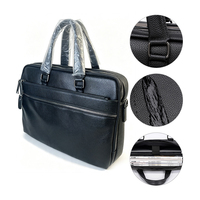 Maletín de Cuero PU con Textura de Litchi para Hombre, Gran Capacidad, Múltiples Bolsillos, Bolso de Mano para Portátil, para el Trabajo Diario y Viajes