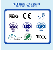 Venta Directa de Fábrica, Vasos de Aluminio con Logotipo Personalizado para Té Caliente, Café y Helado, Libres de BPA, Ecológicos, Vasos para Fiestas
