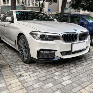 Bmw 5 Series G30 M Sport Front <b>Corner</b> <b>Protector</b> Piano Black Carbon Fiber Texture Adhesive Fit 2017-2020 - Product Image 1