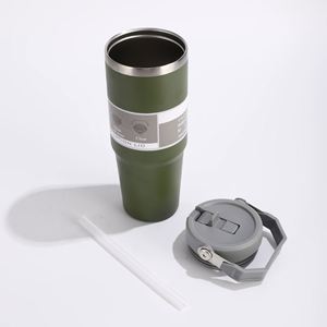 Advanced Portable Double Wall BPA Free 304 Stainless Steel Vacuum <b>Flask</b> <b>Bottle</b> with Handle and Straw for Car Office Outdoor Use - Product Image 3