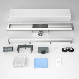 Drain de <span class=keywords><strong>douche</strong></span> en <span class=keywords><strong>plastique</strong></span> neograin avec siphon à haut débit et grille linéaire en acier inoxydable rotative à 360 degrés du fabricant o - Product Image 6