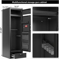 Coffre-fort intelligent ignifuge Ilock GS-1450 avec serrure électronique numérique et serrure à clé pour le rangement de fusils longs et de munitions