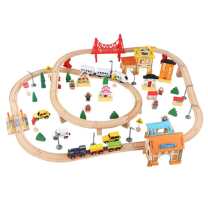 Kit de Jouets en Bois DIY pour Enfants : Circuit de Train Magique Montagneux avec Voies de Transport Ferroviaires Éducatives - Product Image 4