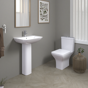 Baño de baño Euro cerámica Baño <span class=keywords><strong>Vater</strong></span> Sin montura Confort Altura Hogar Soporte WC Cierre suave Asiento inodoro y lavabo ser - Product Image 2